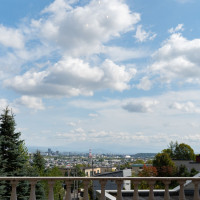 披露宴会場の窓からは旭川の街が見渡せます