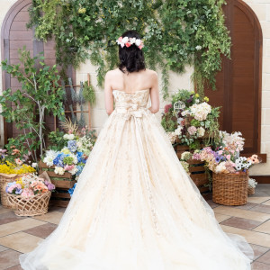 前撮り カラードレス後ろ姿|775844さんのブルーミントンヒルの写真(2563324)