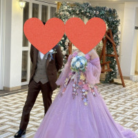 中庭で写真を撮りました！