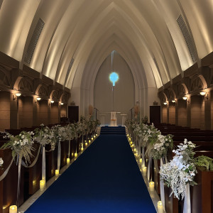 青い絨毯のバージンロード|775934さんのベル・カーサの写真(2575382)