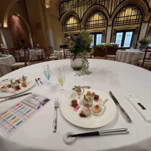 下見で試食が出来ます。16000円相当の料理の試食でした。|775944さんのSt. ヴァレンタイン福山/FIVESTAR WEDDINGの写真(2562263)