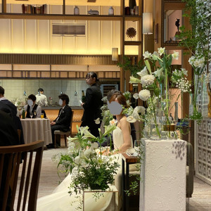 メインテーブル装花|776074さんのWITH THE STYLE FUKUOKA（ウィズ ザ スタイル フクオカ）の写真(2563178)