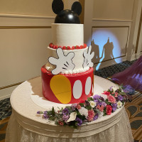 ミッキーモチーフのケーキ