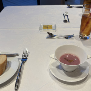 紅芋のスープ|776180さんのヴォヤージュ ドゥ ルミエール北谷リゾートの写真(2563456)