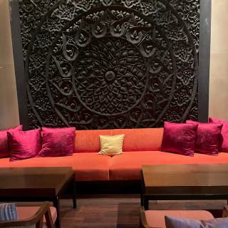 ゲストの待合場所にあるソファ