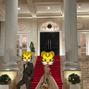 夜の大階段|776353さんのベイサイド迎賓館（鹿児島）/テイクアンドギヴ・ニーズウェディングの写真(2564348)