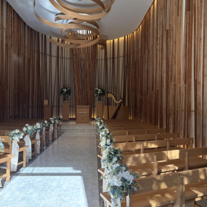 カーテン演出が印象的|776355さんの山手迎賓館（神戸）/テイクアンドギヴ・ニーズウェディングの写真(2574789)