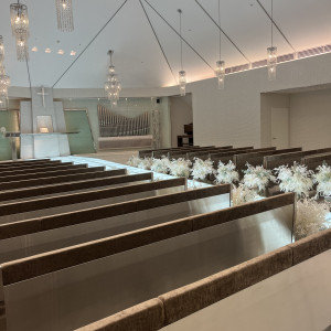 白基調の明かりが映える式場です|776363さんのアルカンシエル luxe mariage 名古屋(アルカンシエルグループ)の写真(2564364)