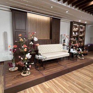 秋っぽさも加えたお花