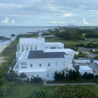 スマホ撮影
ホテルの客室から見えた式場の写真