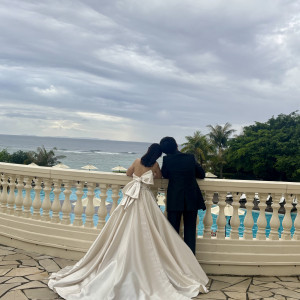 スマホ撮影
ホテル（外）での撮影|776428さんのラソール ガーデン・アリビラ クリスティア教会 チュチュリゾートウエディングの写真(2578567)
