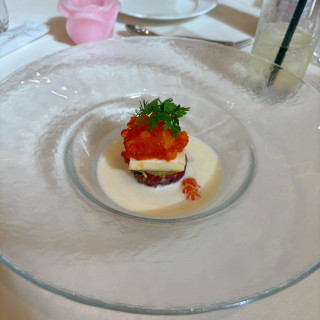 さつまいもにサーモンといくらが乗っていてとても美味しかった