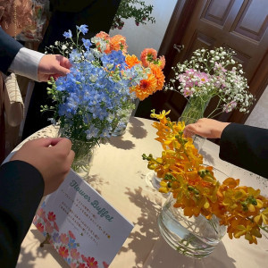 フラワービュッフェは華やかなお花ばかりで大満足です!|776480さんのフェアブルーム水戸アメイジングステージの写真(2565476)