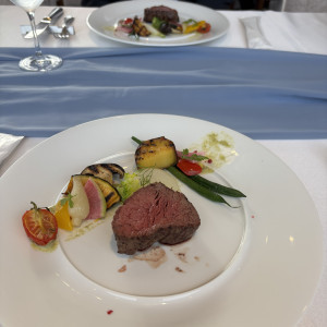 料理の写真(テーブルの装飾付き)|776503さんのアルモニーアンブラッセ ウェディングホテル/テイクアンドギヴ・ニーズウェディングの写真(2565567)