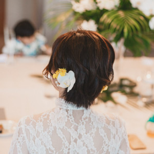 ヘアアレンジ 披露宴|776576さんのハレクラニ沖縄の写真(2566081)