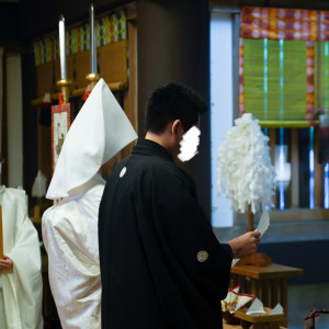 神前式の様子です。事前に神主さんが色々教えてくれます。|776583さんのときわ邸 M-GARDENの写真(2566270)