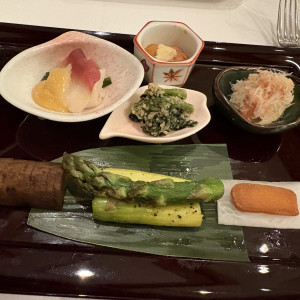 和食の方の最初に出てくるメニュー|776604さんのTHE NIDOM RESORT WEDDING  ニドムリゾートウエディングの写真(2566285)