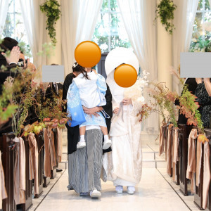 チャペル　和風コーディネート　和装が映える|776623さんのアクアガーデン迎賓館（沼津）/テイクアンドギヴ・ニーズウェディングの写真(2566434)