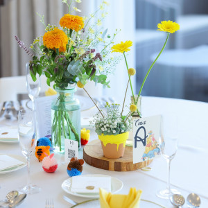 卓上毎に違うデザイン(プーさん)|776631さんの茅ヶ崎迎賓館/テイクアンドギヴ・ニーズウェディングの写真(2566507)