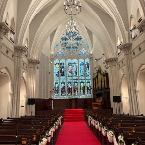 扉の内側の式場の写真になります|776633さんの神戸セントモルガン教会の写真(2566477)