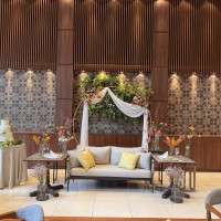 据え置きの装飾がすでにあるので装花はシンプルでも素敵でした。