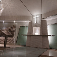 水の流れる音がする、美しいチャペルです。