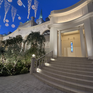 チャペルの外観。
夜のイルミネーション。|776843さんのアニヴェルセル 表参道の写真(2567473)