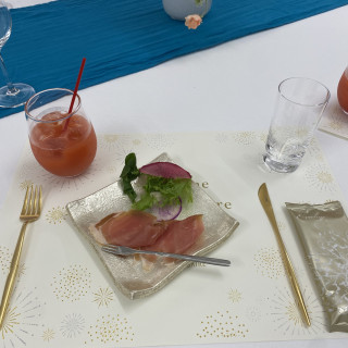 生ハムとノンアルコールのオリジナルカクテル