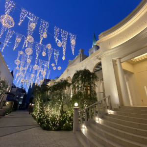 チャペル外観とイルミネーション|776845さんのアニヴェルセル 表参道の写真(2567557)