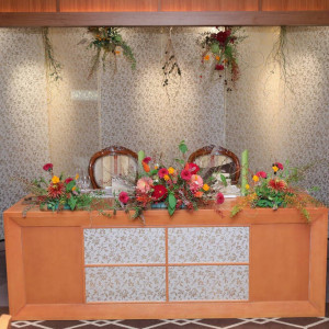 メインテーブル装花|776862さんのKOTOWA 鎌倉 鶴ヶ岡会館(コトワ 鎌倉 鶴ヶ岡会館)の写真(2567665)