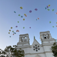 バルーンリリースでは近辺に建物がないため空が広く写真が映える