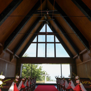 チャペルの中|776979さんの天空の桝水高原教会の写真(2568481)