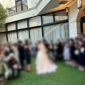 お菓子まきや写真撮影、デザートビュッフェを行いました。|777036さんのアーフェリーク白金/テイクアンドギヴ・ニーズウェディングの写真(2577514)