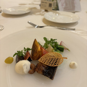 6品コース 前菜
うなぎとバニラソースが美味です!|777036さんのアーフェリーク白金/テイクアンドギヴ・ニーズウェディングの写真(2577507)