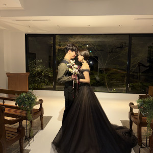 お色直しはブラックドレスにしました◎|777045さんのTHE NANZAN HOUSE （ザ ナンザン ハウス）の写真(2580160)