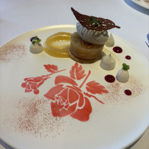 りんごをつかったデザート|777054さんのリストランテKubotsu (ひらまつウエディング)の写真(2568417)