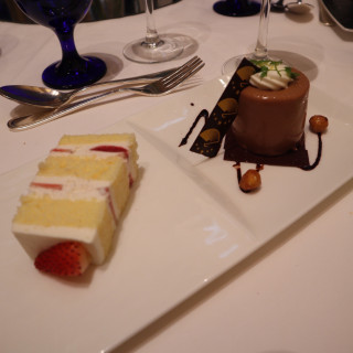 ケーキ、コースデザート