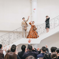 披露宴の締めはお菓子巻き