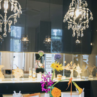 お花とフルーツで装飾していただいたロビー