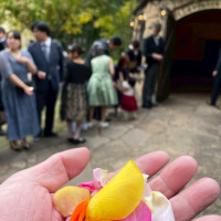 フラワーシャワーの様子です