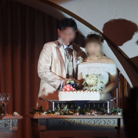 ケーキ入刀時です。