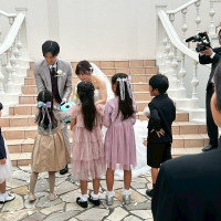 挙式後の大階段