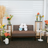 ソファ装花