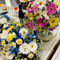 ブーケとメインテーブルフラワー