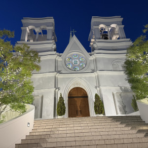 チャペル階段|777356さんのアニヴェルセル ヒルズ横浜の写真(2570027)