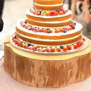 ウエディングケーキ 丸太は5000円|777358さんのアクアテラス迎賓館(新横浜)/テイクアンドギヴ・ニーズウェディングの写真(2569959)