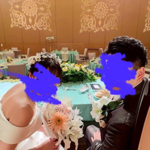 参列者入場前の披露宴会場|777379さんの横浜ベイホテル東急の写真(2600554)