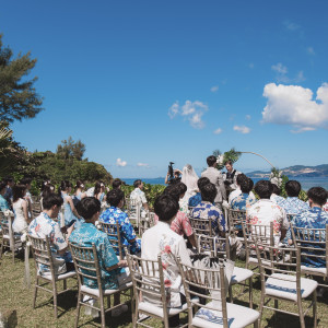 挙式中の写真|777383さんのハレクラニ沖縄の写真(2570080)