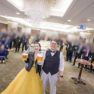 披露宴会場でそのまま二次会