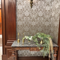 披露宴会場ノッティングヒル前のロビー装飾